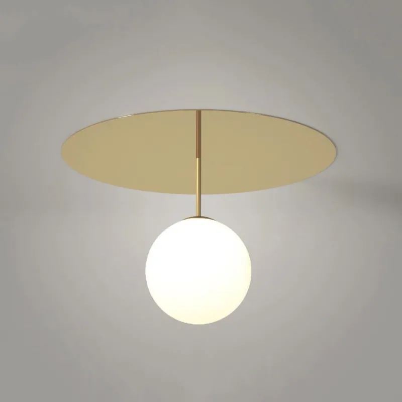 Pamono Large Plate and Sphere Ceiling Light by Atelier Areti