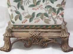 Hot Pamono Large Porcelain and Bronze Planter Centerpiece, 1890s