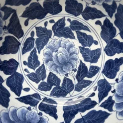 Online Pamono Large Porcelain Bowl with Peony Motif, Japan, 1960s