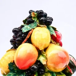 Pamono Large Porcelain Fruit Basket in the style of Capodimonte, 1950s><noscript><img width=