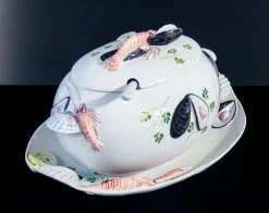 Online Pamono Large Porcelain Soup Tureen with Tray from Tre Art, Set of 2