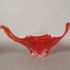 Pamono Large Red Murano Glass Bowl, 1950s> Bowls