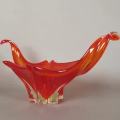 Pamono Large Red Murano Glass Bowl, 1950s><noscript><img width=