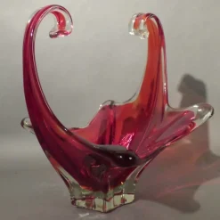 Pamono Large Red Murano Glass Bowl from Made Murano Glass><noscript><img width=
