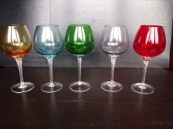 Hot Pamono Large Red Wine Glasses from Made Murano Glass, 1950s, Set of 5