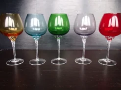 Hot Pamono Large Red Wine Glasses from Made Murano Glass, 1950s, Set of 5