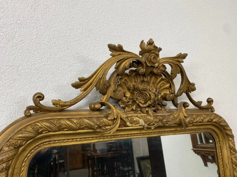 Discount Pamono Large Rococo Style Wall Mirror, 1850