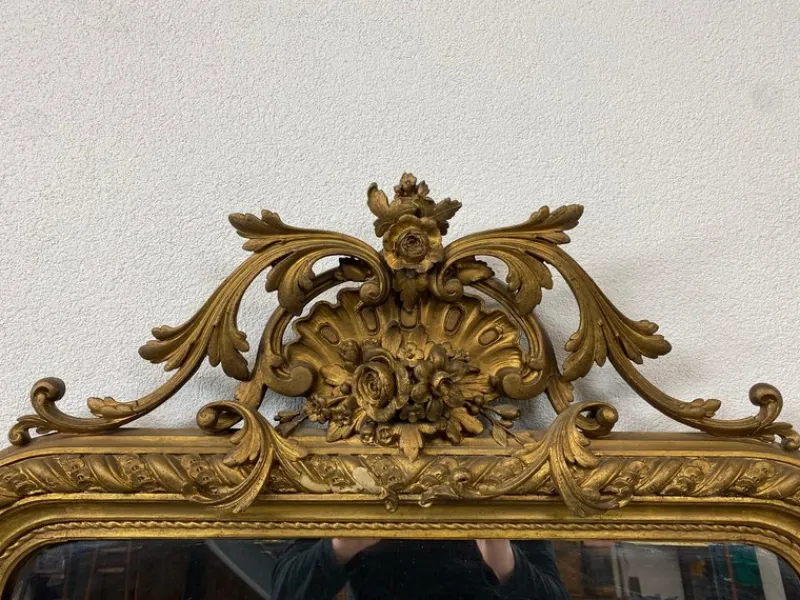 Discount Pamono Large Rococo Style Wall Mirror, 1850