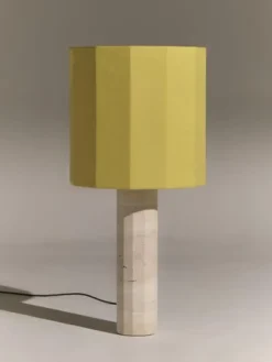 Pamono Large Roma II Dodecagon Table Lamp in White Travertine by Nassi> Table Lamps