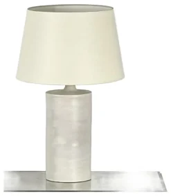 Pamono Large Satin White Rouleau Ceramic Table Lamp by Atelier Cabanel> Table Lamps