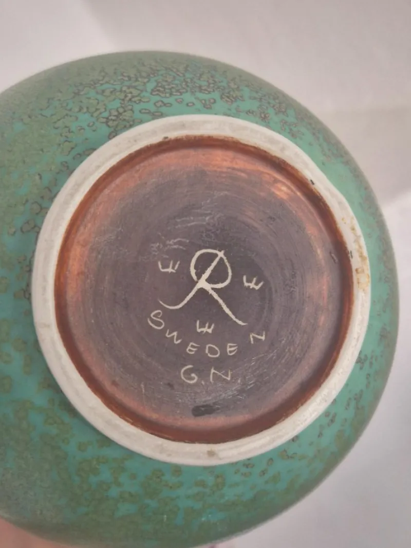 Pamono Large Scandinavian Modern Ceramic Carafe Vase attributed to Gunnar Nylund for Rörstrand, 1890s> Vases