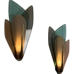 Clearance Pamono Large Sconces attributed to Max Ingrand for Fontana Artes, Italy, 1955, Set of 2