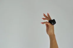 Pamono Large Sculptural Black Ring in Ebony, Denmark, 2000s><noscript><img width=
