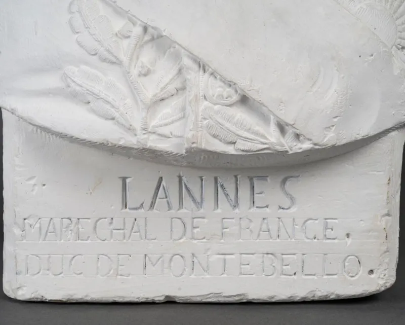 New Pamono Large Sculpture Bust of Marshal Lannes, 1700s-1800s, Plaster