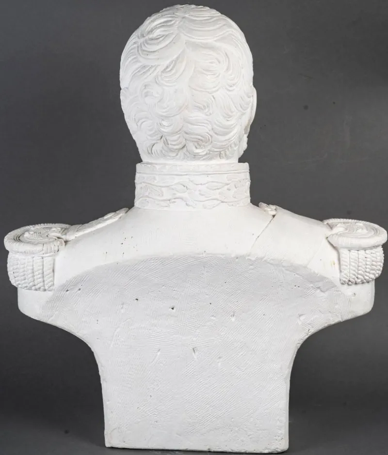 New Pamono Large Sculpture Bust of Marshal Lannes, 1700s-1800s, Plaster
