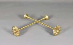 Pamono Large Second Empire French Brass Curtain Tie-Backs, Set of 2