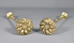 Pamono Large Second Empire French Brass Curtain Tie-Backs, Set of 2