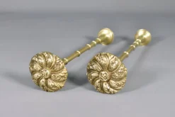 Pamono Large Second Empire French Brass Curtain Tie-Backs, Set of 2