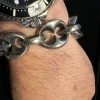 Pamono Large Silver Coffee Bean Mesh Bracelet from Crab Hallmarks, 1970s> Bracelets
