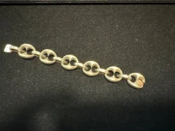 Pamono Large Silver Coffee Bean Mesh Bracelet from Crab Hallmarks, 1970s><noscript><img width=