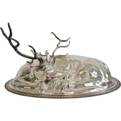 Best Pamono Large Silver Plated Covered Serving Platter attributed to Teghini Firenze, 1960s