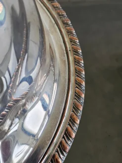 Best Pamono Large Silver Plated Covered Serving Platter attributed to Teghini Firenze, 1960s