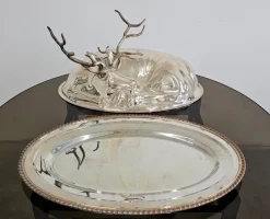 Best Pamono Large Silver Plated Covered Serving Platter attributed to Teghini Firenze, 1960s
