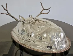 Best Pamono Large Silver Plated Covered Serving Platter attributed to Teghini Firenze, 1960s