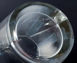 Hot Pamono Large Six Figurines Goblet Vase in Clear Glass from René Lalique, France, 1930s