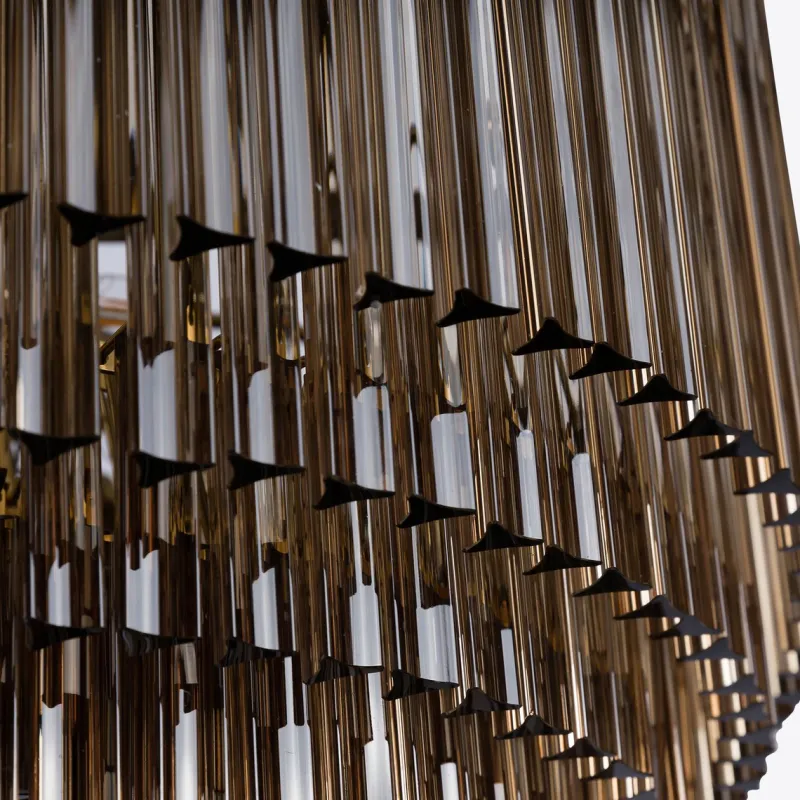 Pamono Large Smoked Amaro Drum Chandelier from Pure White Lines> Ceiling Lights