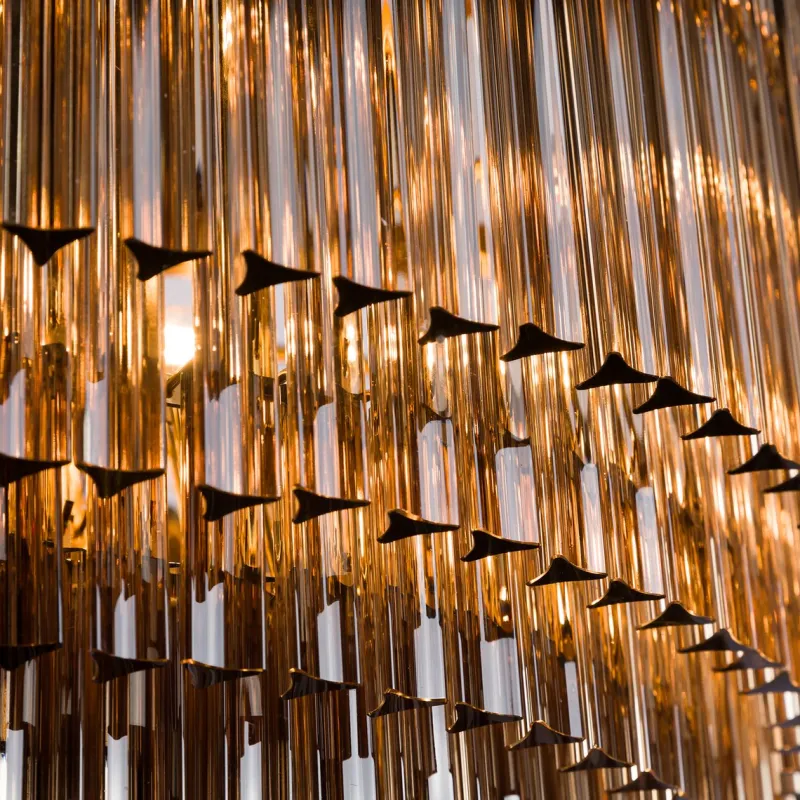 Pamono Large Smoked Amaro Drum Chandelier from Pure White Lines> Ceiling Lights