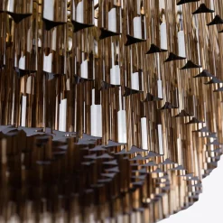 Pamono Large Smoked Amaro Drum Chandelier from Pure White Lines><noscript><img width=
