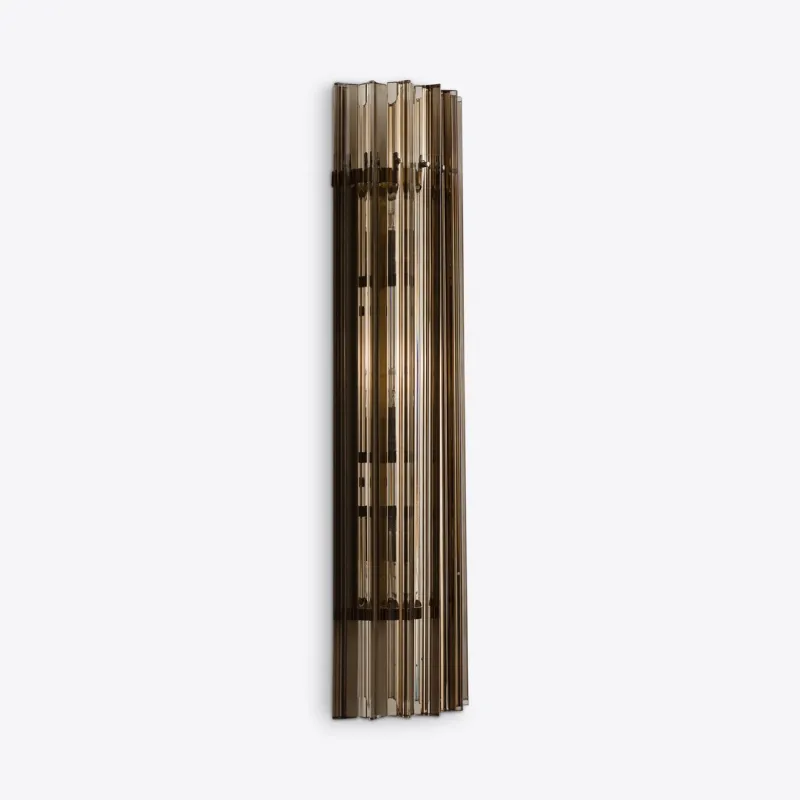 Clearance Pamono Large Smoked Quartz Amaro Wall Light from Pure White Lines