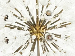 Pamono Large Snowball Sputnik Chandelier from Rupert Nikoll, Austria, 1950s> Ceiling Lights