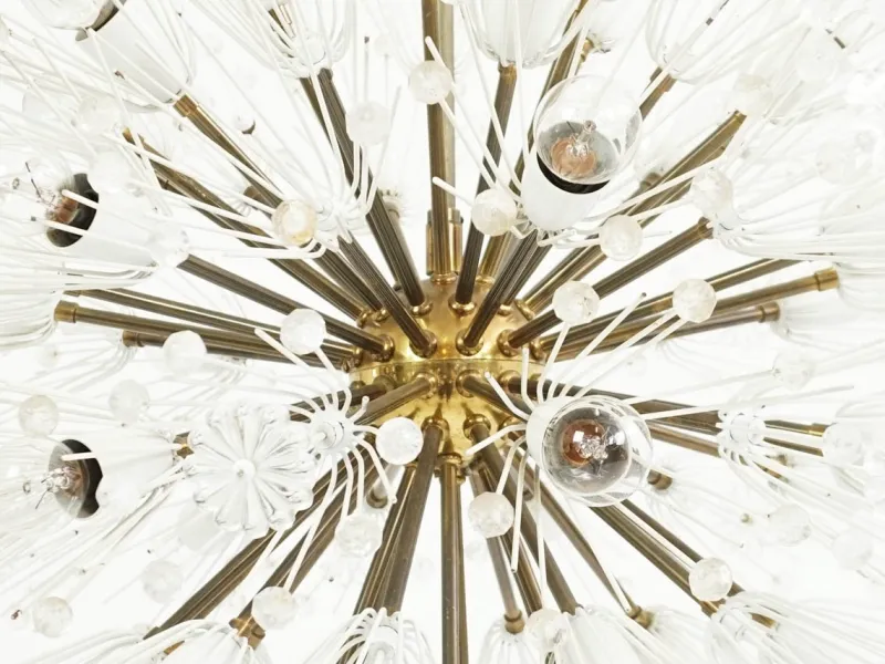 Pamono Large Snowball Sputnik Chandelier from Rupert Nikoll, Austria, 1950s> Ceiling Lights