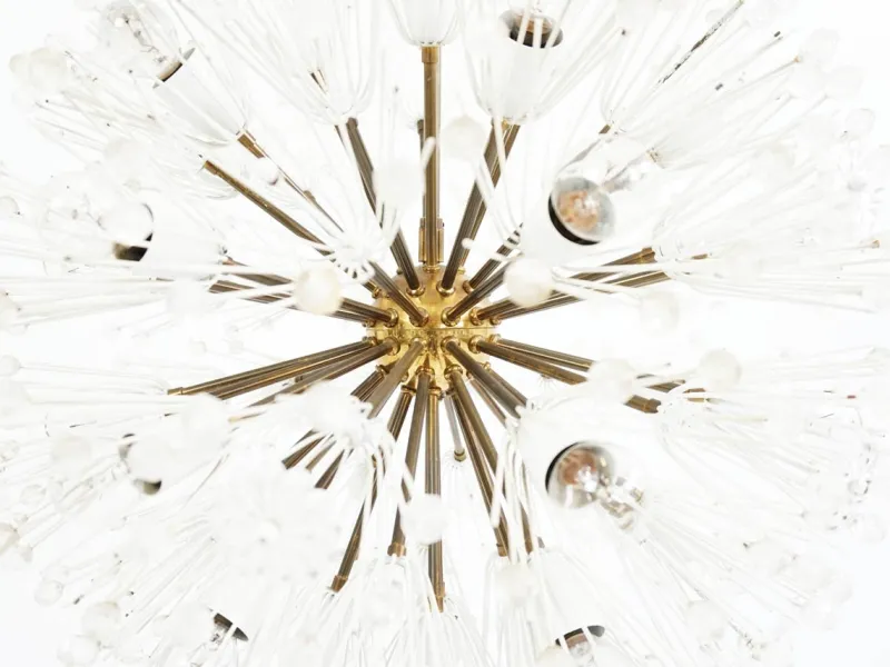 Pamono Large Snowball Sputnik Chandelier from Rupert Nikoll, Austria, 1950s> Ceiling Lights