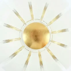 Pamono Large Space Age Glass Flush Mount from Limburg, Germany, 1970s><noscript><img width=