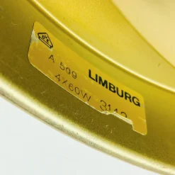 Pamono Large Space Age Glass Flush Mount from Limburg, Germany, 1970s><noscript><img width=