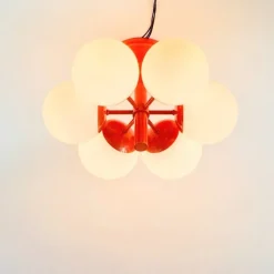 Pamono Large Space Age Sputnik Ceiling Light in Opal Glass from Kaiser Leuchten, 1960s><noscript><img width=
