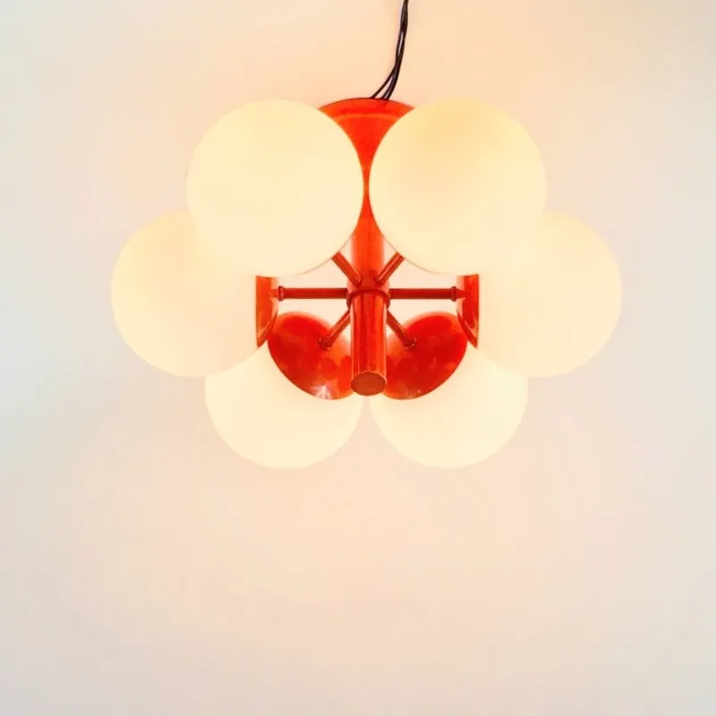 Pamono Large Space Age Sputnik Ceiling Light in Opal Glass from Kaiser Leuchten, 1960s> Ceiling Lights