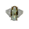 Sale Pamono Large 21st Century Zultanite and Zircon Ring in 925 Sterling Silver, Italy, 2010s