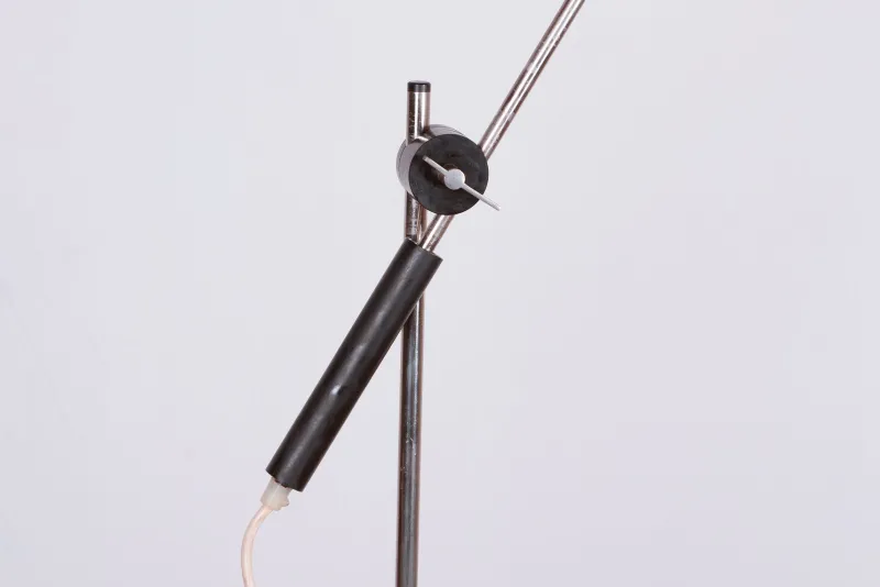 Pamono Large Steel and Teak Tilting Floor Lamp by Georges Frydman, 1960s> Floor Lamps