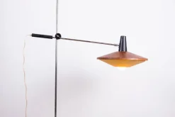 Pamono Large Steel and Teak Tilting Floor Lamp by Georges Frydman, 1960s><noscript><img width=