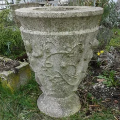 Pamono Large Stone Casting Garden Planter, 1930> Garden Accessories