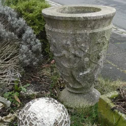 Pamono Large Stone Casting Garden Planter, 1930><noscript><img width=