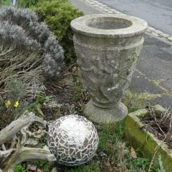 Pamono Large Stone Casting Garden Planter, 1930><noscript><img width=