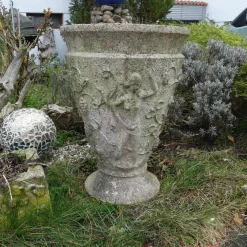 Pamono Large Stone Casting Garden Planter, 1930><noscript><img width=