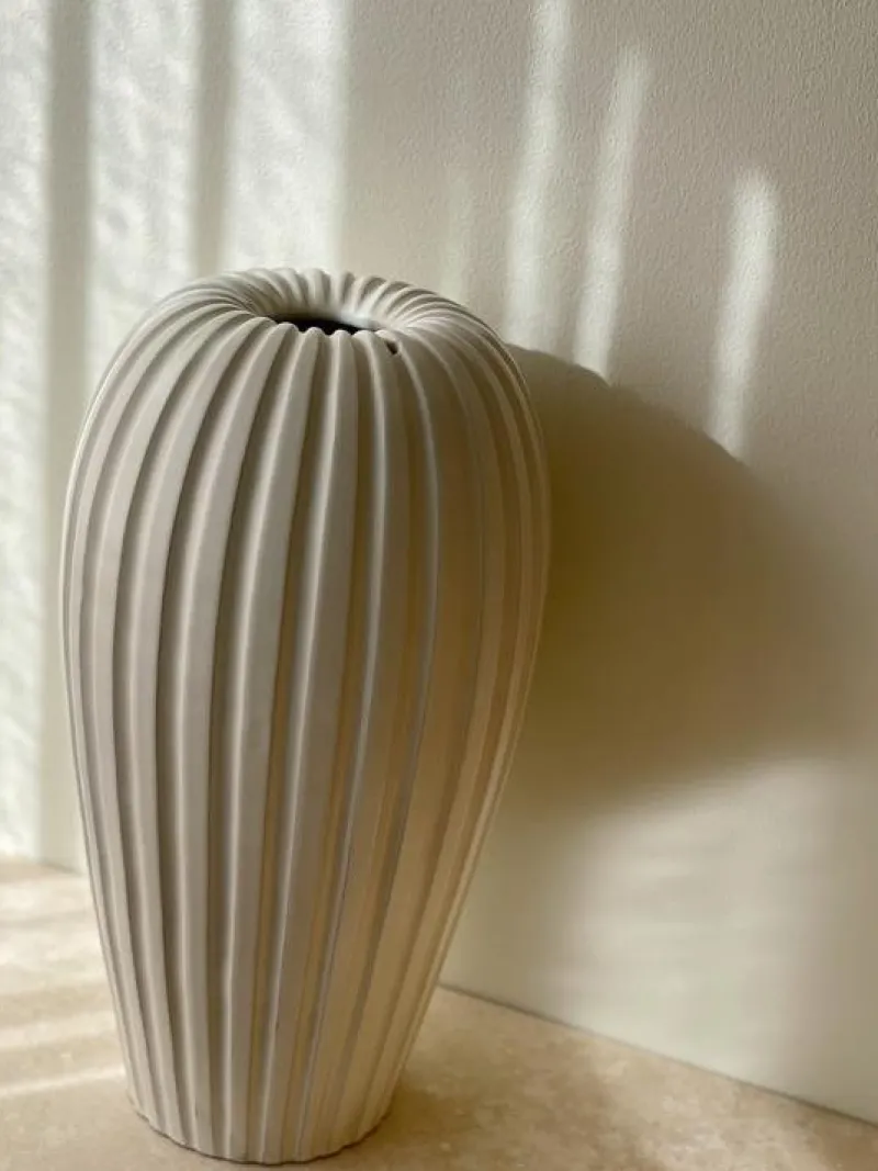 Pamono Large Stoneware Vase by Vicke Lindstrand for Upsala Ekeby, 1950s> Vases