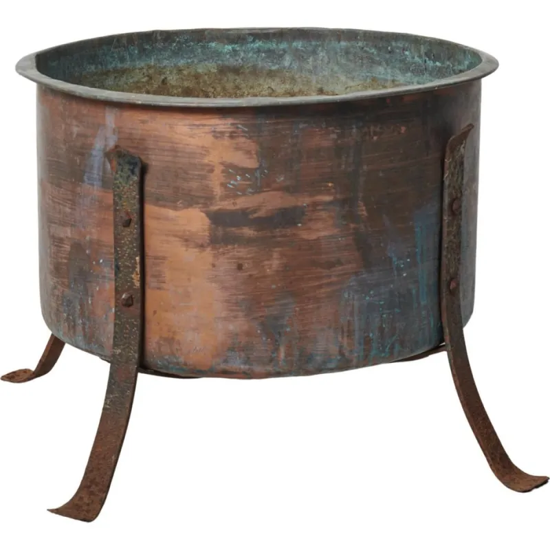 Pamono Large Swedish Copper Planter> Garden Accessories