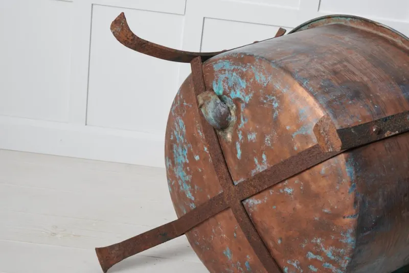 Pamono Large Swedish Copper Planter> Garden Accessories